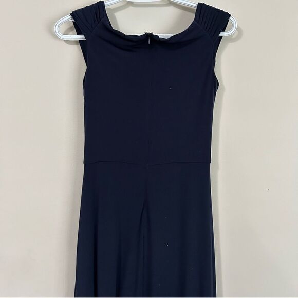Tadashi Shoji Navy Blue Maxi Dress Open Leg - Picture 7 of 12